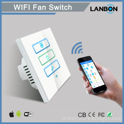 Shenzhen wireless home automation complete smart home system touch and remote control smart fan switch